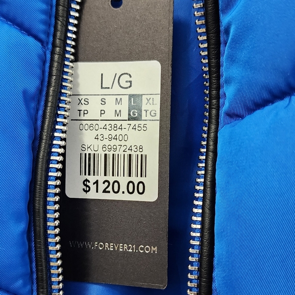 NWT Forever 21 NWT Blue Jacket size Large - Picture 2 of 7